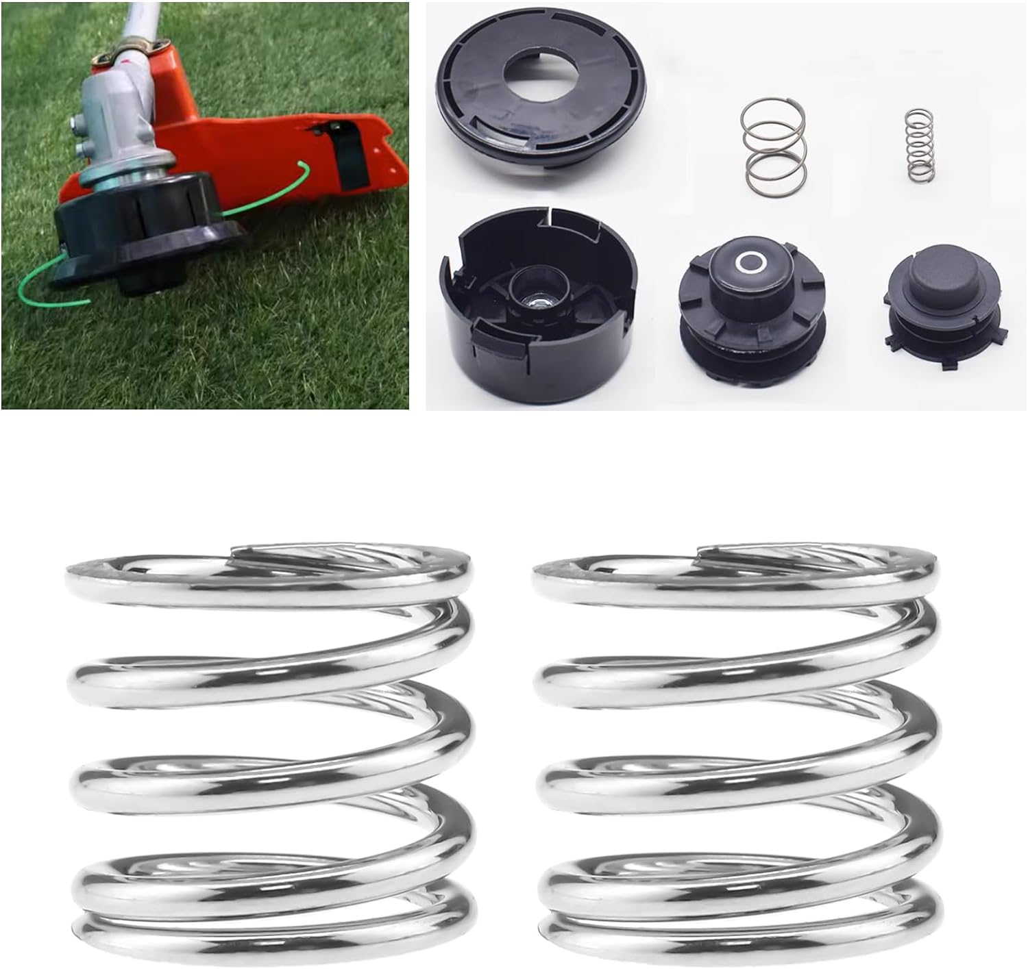 Emagtech 2PCS Compression Spring 231352-0 Compatible with Makita DUR181 DUR181Z DUR141Z DUR140 DUR141 DUR180Z Trimmer Head Spring 19Mm Height 21Mm Width image number 1