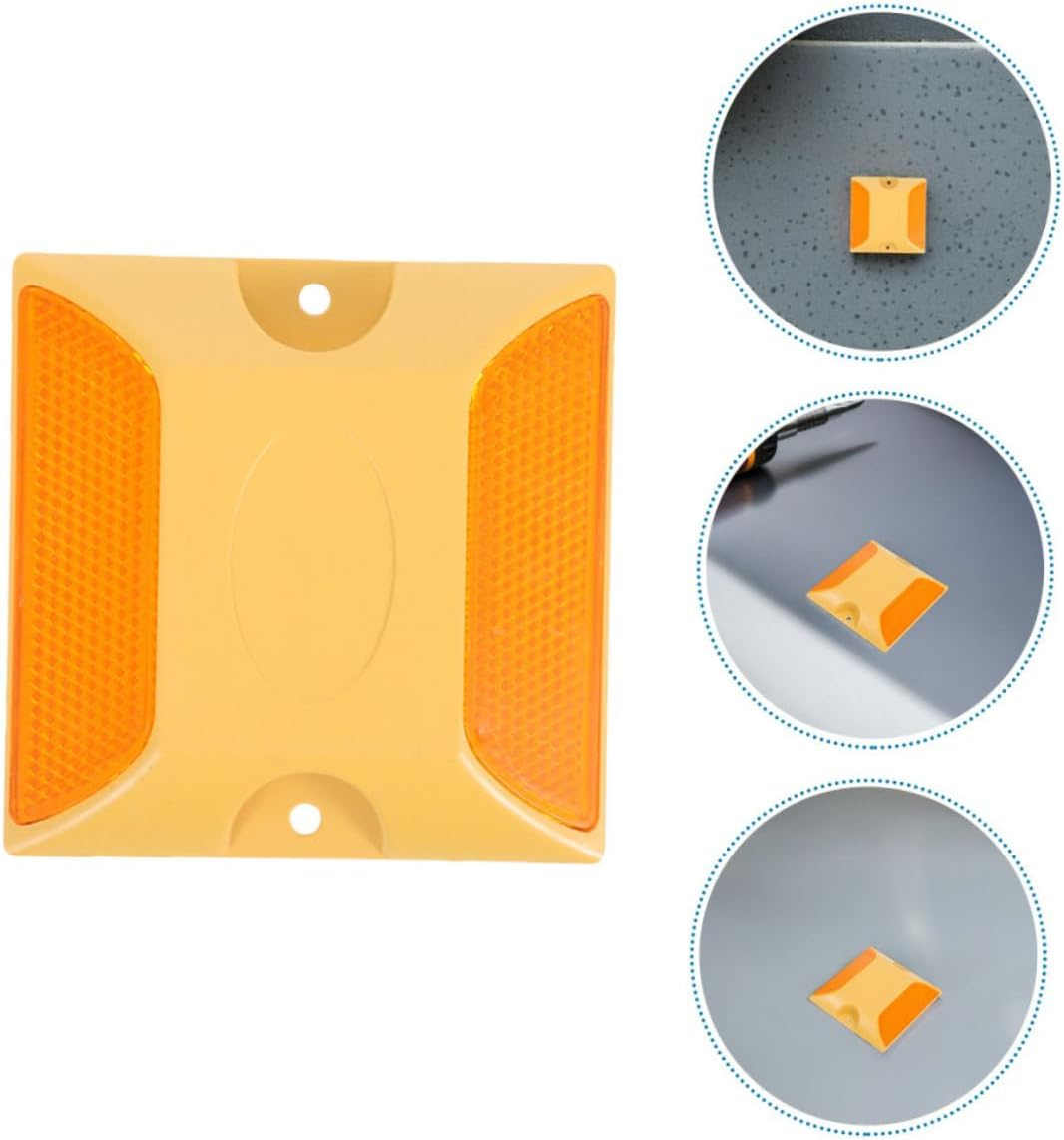 12Pcs Reflective Driveway Markers Heavy-Duty Abs Pavement Studs for Sidewalks and Freeways Crack-Resistant Road Reflectors Easy Installation for Driveways image number 4