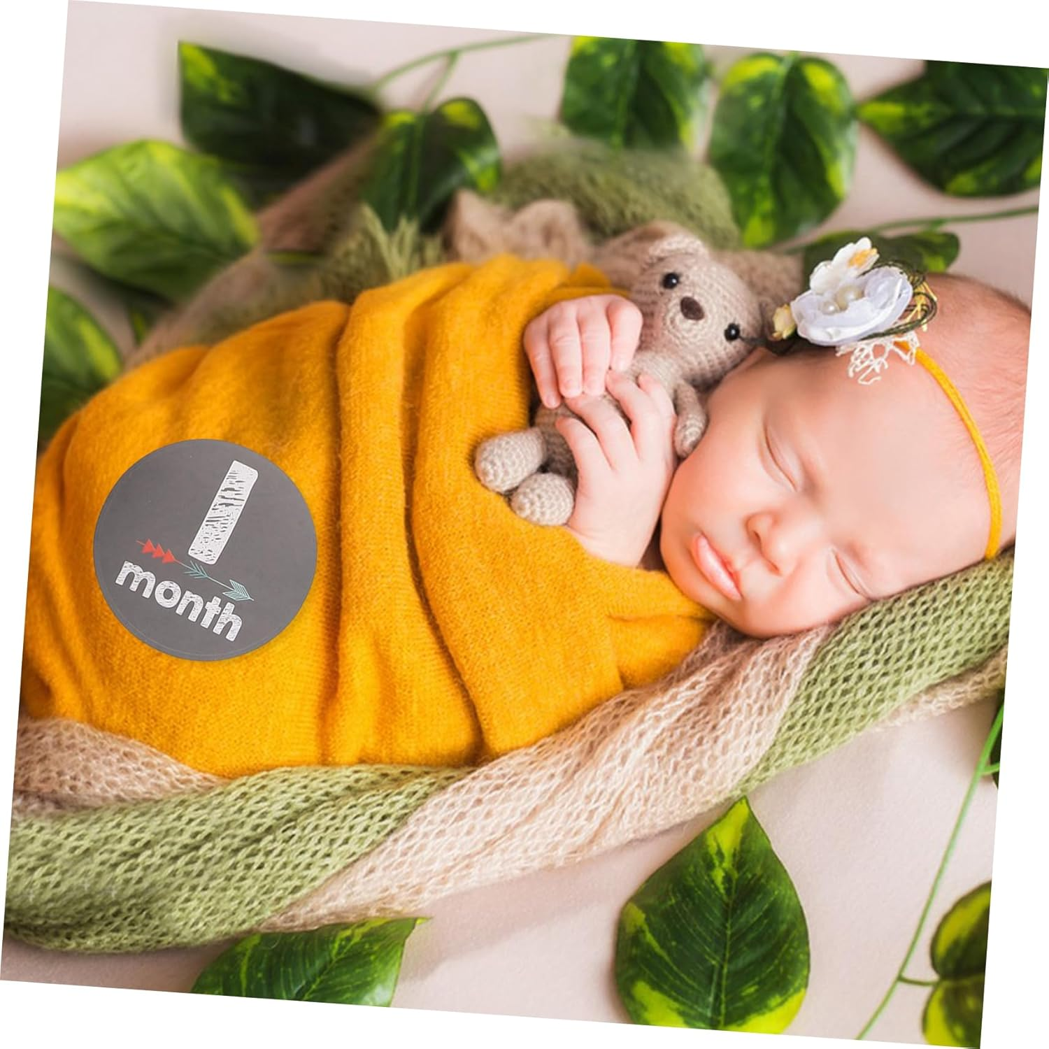 Milestone Stickers for Newborn Monthly Milestone Decals Birth Month Stickers Photo Props for Growth Journey image number 6