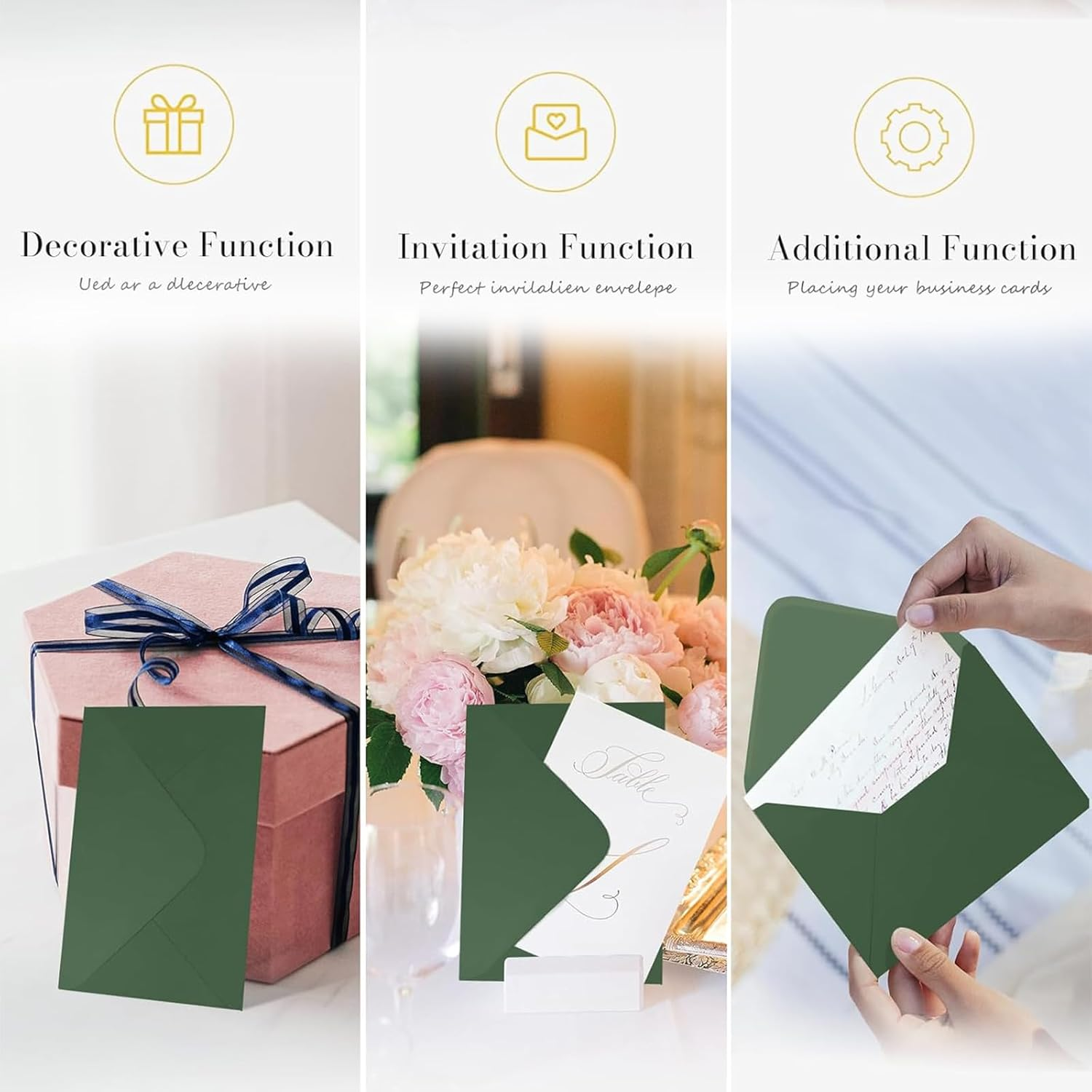 4.21X6.18Cm Paper Envelopes with V Flap, 60 Pack, for Letters, Gift Packaging, Greeting Cards image number 6