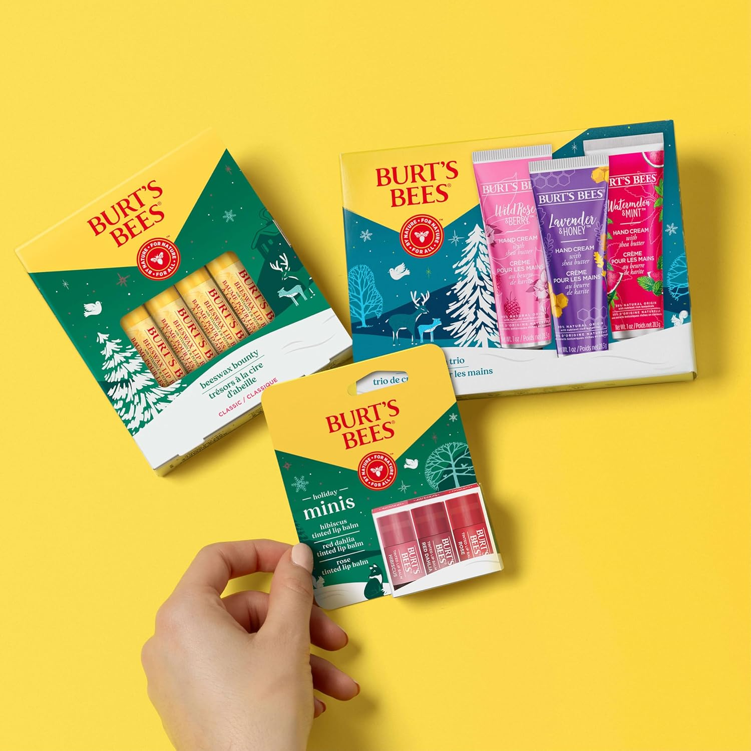 Burt'S Bees Hand Cream Gift Set with Shea Butter, Lavender & Honey, Wild Rose & Berry and Watermelon & Mint, 3 Pack image number 5