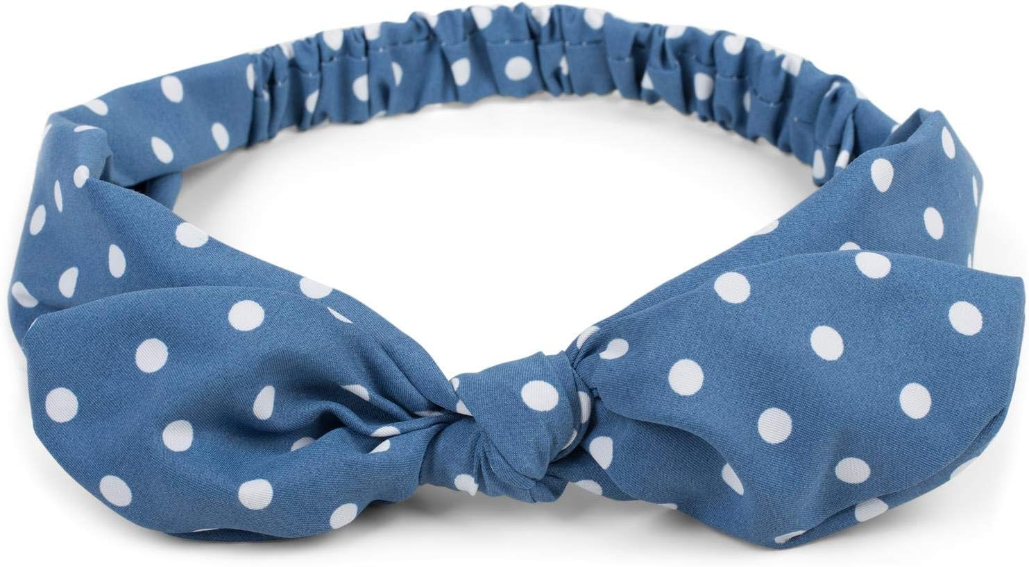 Stylebreaker 04026036 Women'S Headband with Polka Dot Pattern, Bow and Elastic Band, Headband, Pinup, Rockabilly, Hair Accessories, Colour: Beige/Black