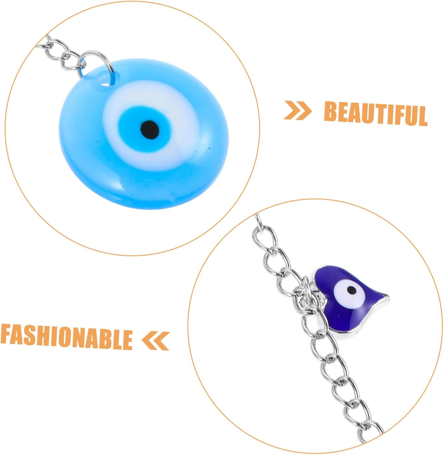 Holibanna Colorful Beads Keychain Evil Eye Key Chain for Women Backpack Pendant Bag Decoration Key Chain Accessories Stylish image number 1