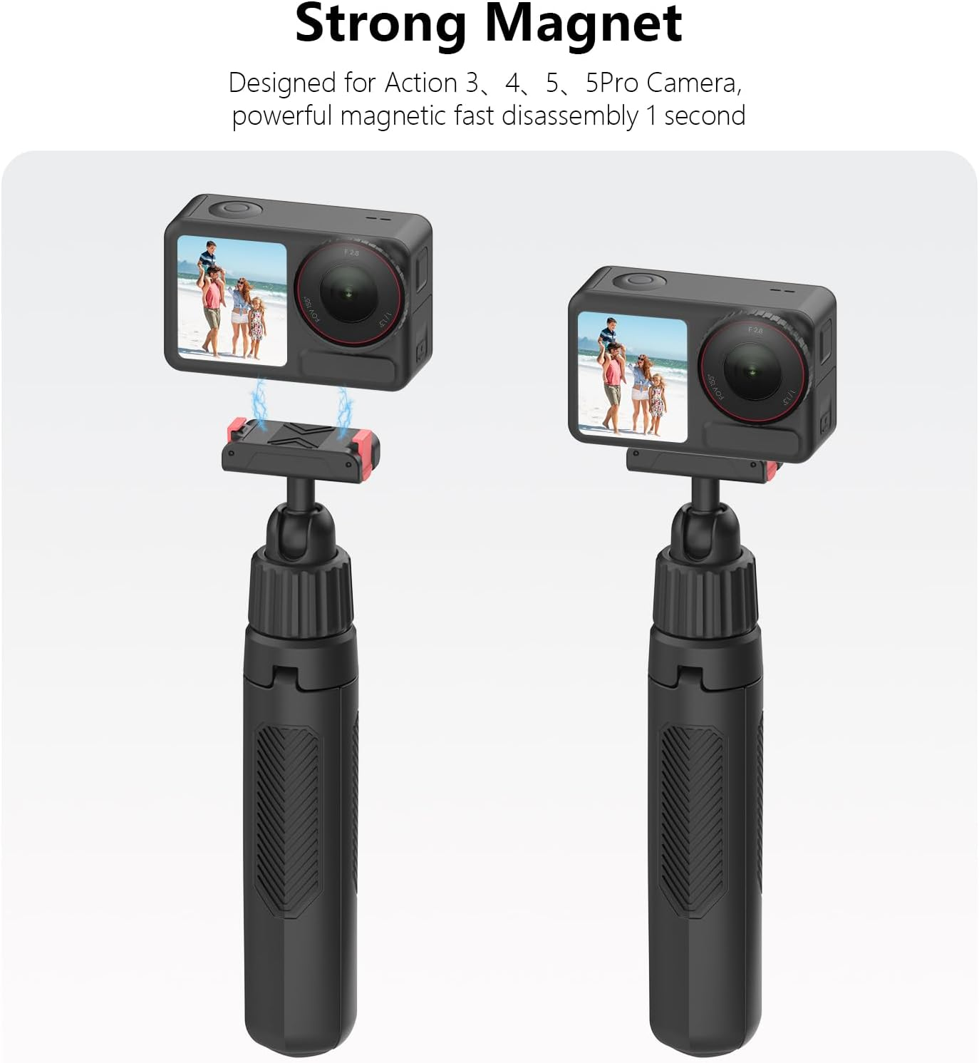 NEOSOU Osmo Action Tripod Stand with Magnetic Quick Release Adapter, Mini 360 Selfie Stick Extension Rod for DJI Osmo 360 Osmo Action 5 Pro 4 3 Accessories image number 6