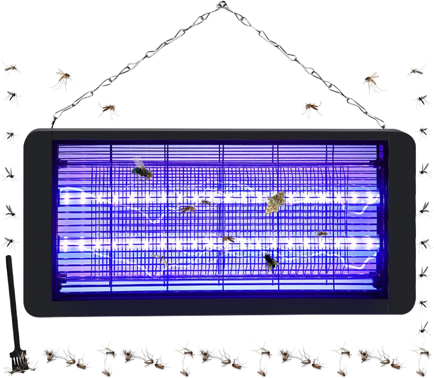 Necomi Electric Mosquito Zapper, Electric Bug Zapper 40W with Powerful Grid, Chemical-Free Insect Trap,Indoor and Outdoor Insect Killer Lamp for Kitchen,Home,Indoor Garden Yard