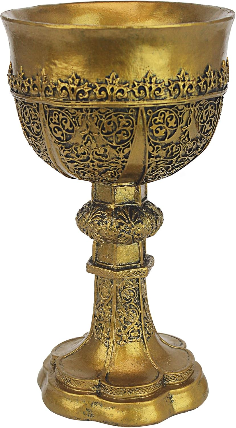 King Arthur S Golden Chalice Gothic Sculpture image number 2