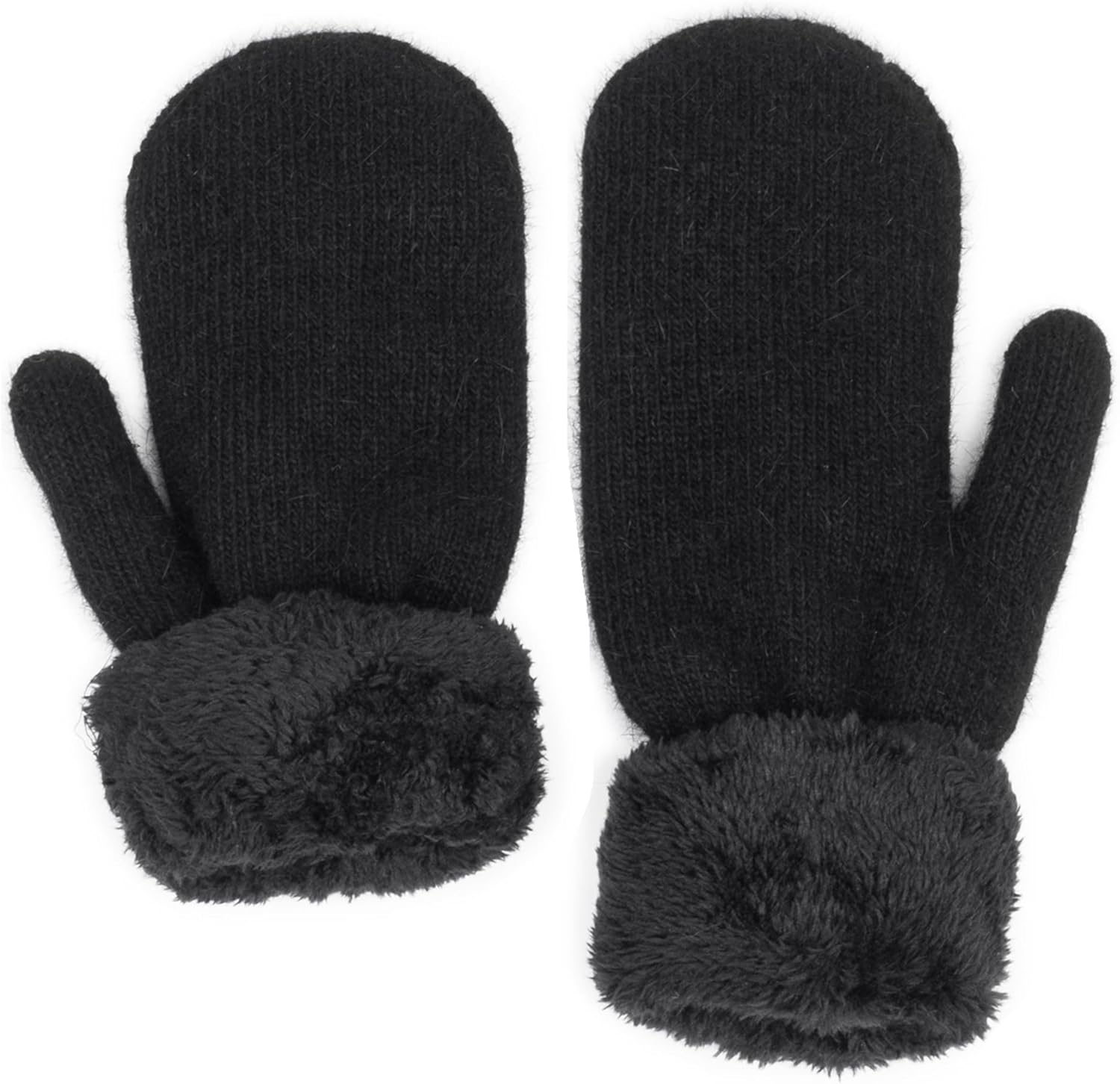 Eohak Women Men Winter Gloves Warm Lining - Winter Knitted Mittens Gloves Cold Weather Gloves - Red image number 4