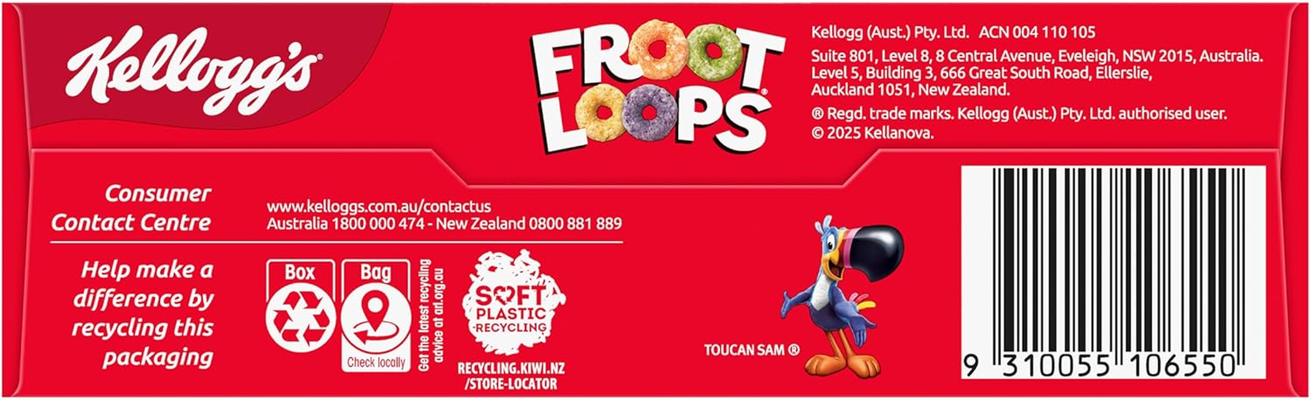 Kellogg'S Froot Loops Less Sugar Breakfast Cereal, 265 G image number 4