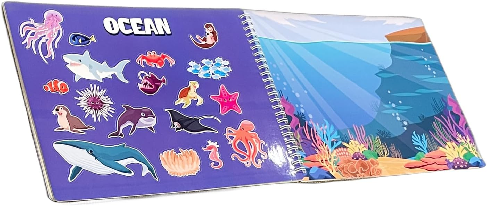 Animal Habitats Sticker and Coloring Book. 9 Habitats with Stickers and Coloring Pages. Engaging, Educational, Interactive, Fun, and Colorful., 198168669563 image number 2