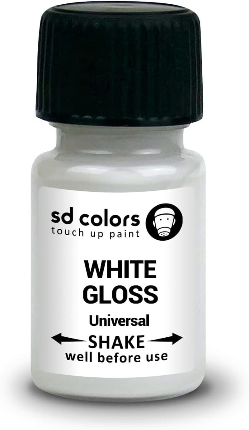 SD COLORS TOUCH up PAINT UNIVERSAL GLOSS WHITE 8Ml for Small Repair Cars, Metal, Wood, Plastic, Windows, Frames, Doors, Gates image number 3