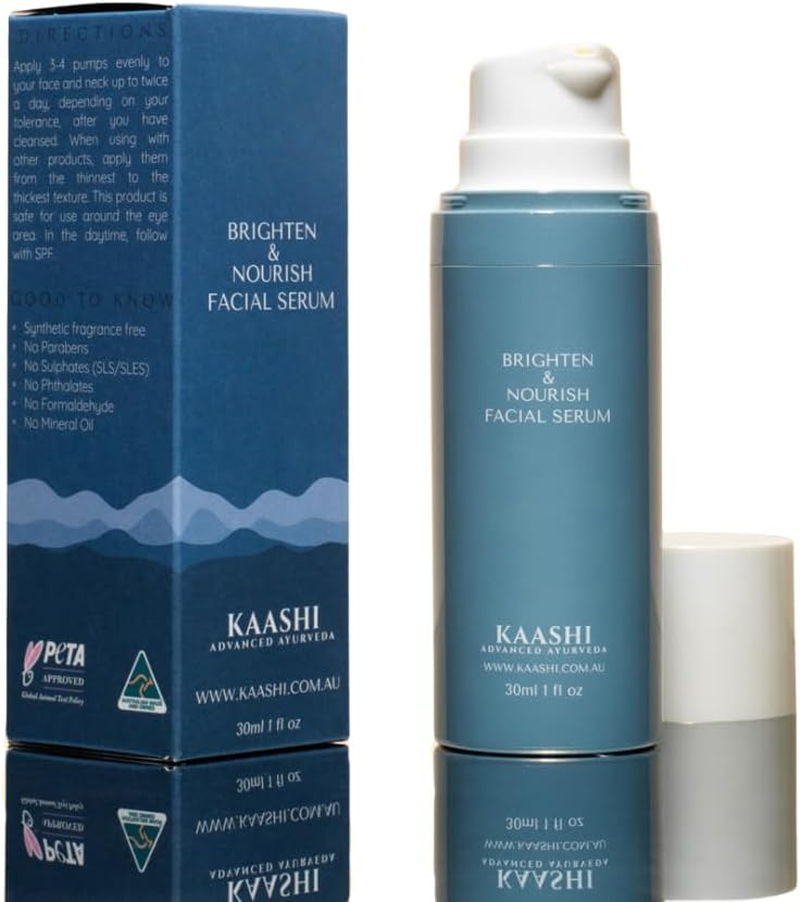 Kaashi Brightening Facial Serum, Vitamin C + Hyaluronic Acid + Ceramides, Anti-Aging, Hydrating, for Dry, Mature & Sensitive Skin image number 5