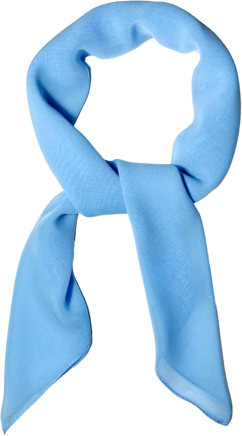 WESTEND CHOICE Square Chiffon Scarves Lightweight Plain Neck Scarf 50S Retro Women Bandana Wrap Women'S Scarves 80 X 80 Cm image number 1