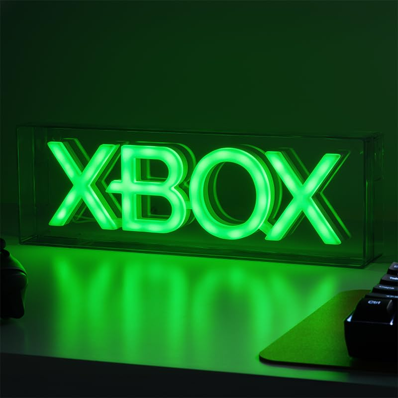 Xbox Logo LED Neon Light - Officially Licensed Free Standing or Wall Mountable Light Sign - Game Room Accessories & Decor for Gamers | Paladone image number 6