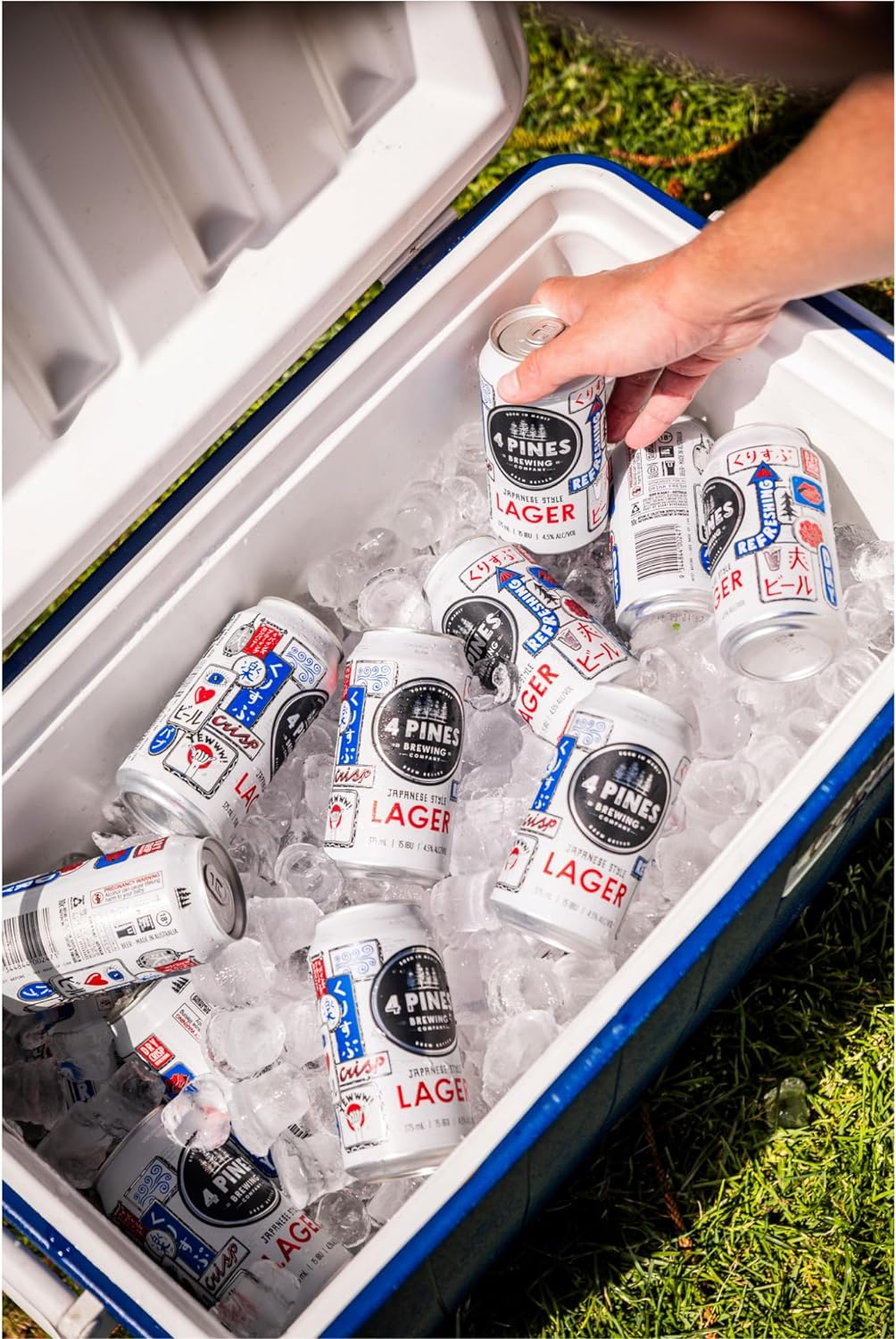 4 Pines Japanese Style Lager, Rice Lager, Crisp & Refreshing, 4.5% ABV, 375Ml (Case of 18 Beer Cans) image number 2