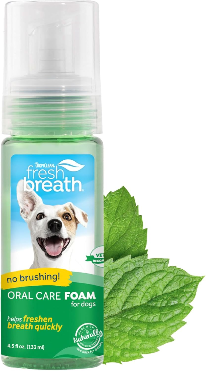 Tropiclean Fresh Breath No Brushing Oral Care Mint Foam 133Ml image number 1