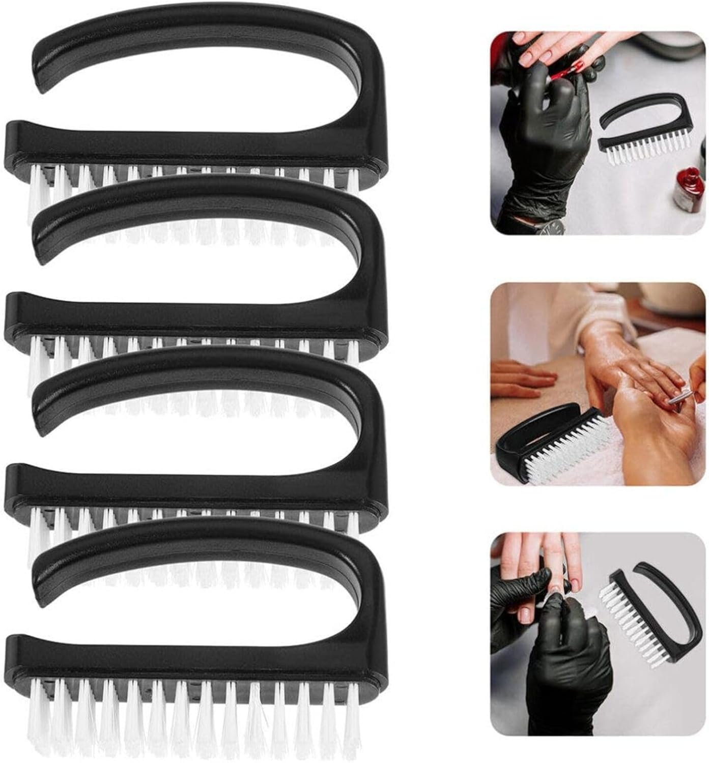 CVNRCLP Recycled Plastic Nail Brush with Ergonomic Handle - Eco-Friendly Nail Cleaning Tool for Home and Salon Use image number 2