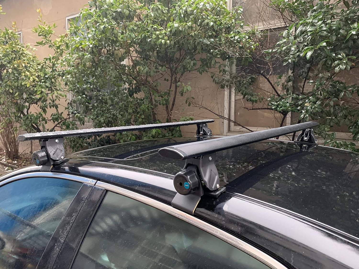 Elora Car Roof Rack Cross Bars Luggage Carrier Vehicle Adjustable 130Cm Black