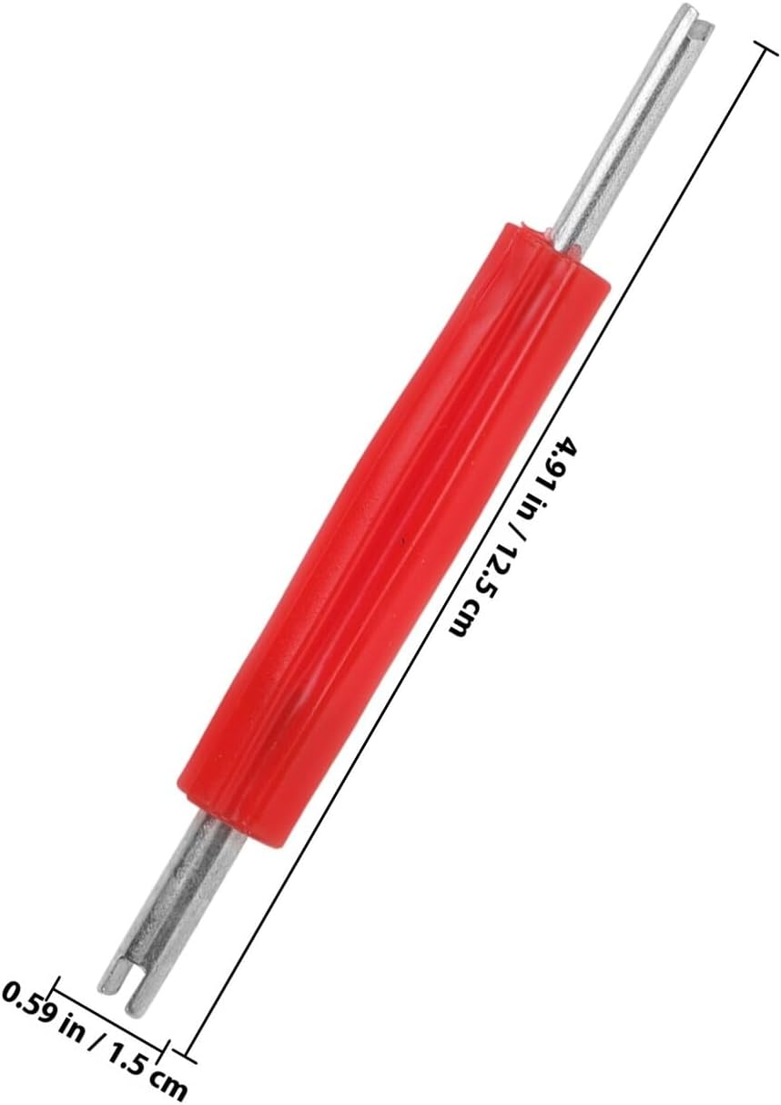 Dual-Head Valve Core Remover Tool with Red Handle Hvac Valve Stem Tool for Car and Motorcycle Tire Repair and Maintenance Equipment image number 3