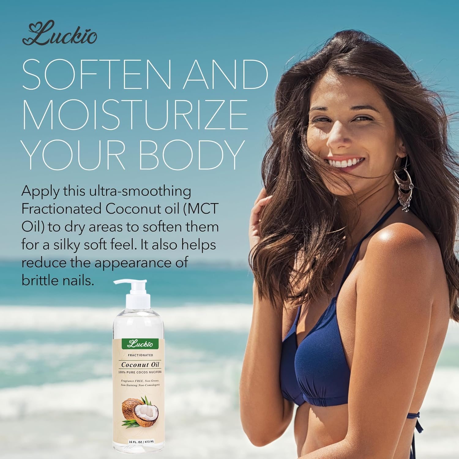 Organic Fractionated Coconut Oil - Skin & Hair Moisturizer, Relaxing Massage and Body Oil, Carrier Oil for Essential Oils Mixing, Pure Non-Greasy Coconut Oil for Skin and Hair, 16 Fl Oz / 473 Ml image number 5