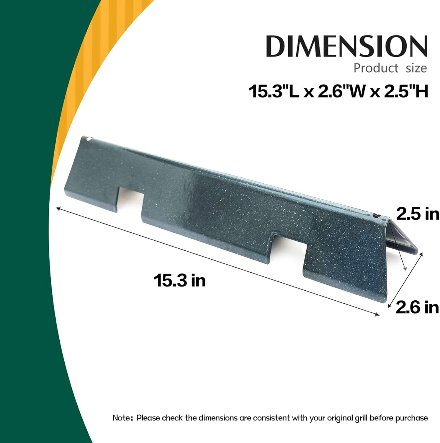 7636 Flavorizer Bars for Weber Spirit 2 Grill Parts, Replacement Parts for Weber Spirit II & I E310 E320 S310 S320 Grills, Flame Guard for Weber GS4 Spirit II 67046 69797 68843, Porcelain-Enameled - For Weber Spirit 2 300 Series image number 2