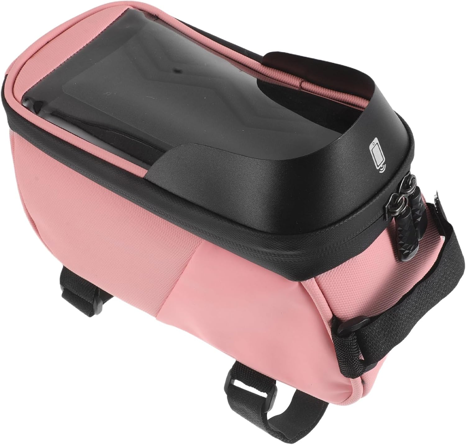 BATHVEVE Bike Frame Bag with Phone Holder Spacious Cycling Pouch for Phones under Water Resistant Storage for Wallet and Tools Outdoor Bicycle Organizer image number 4