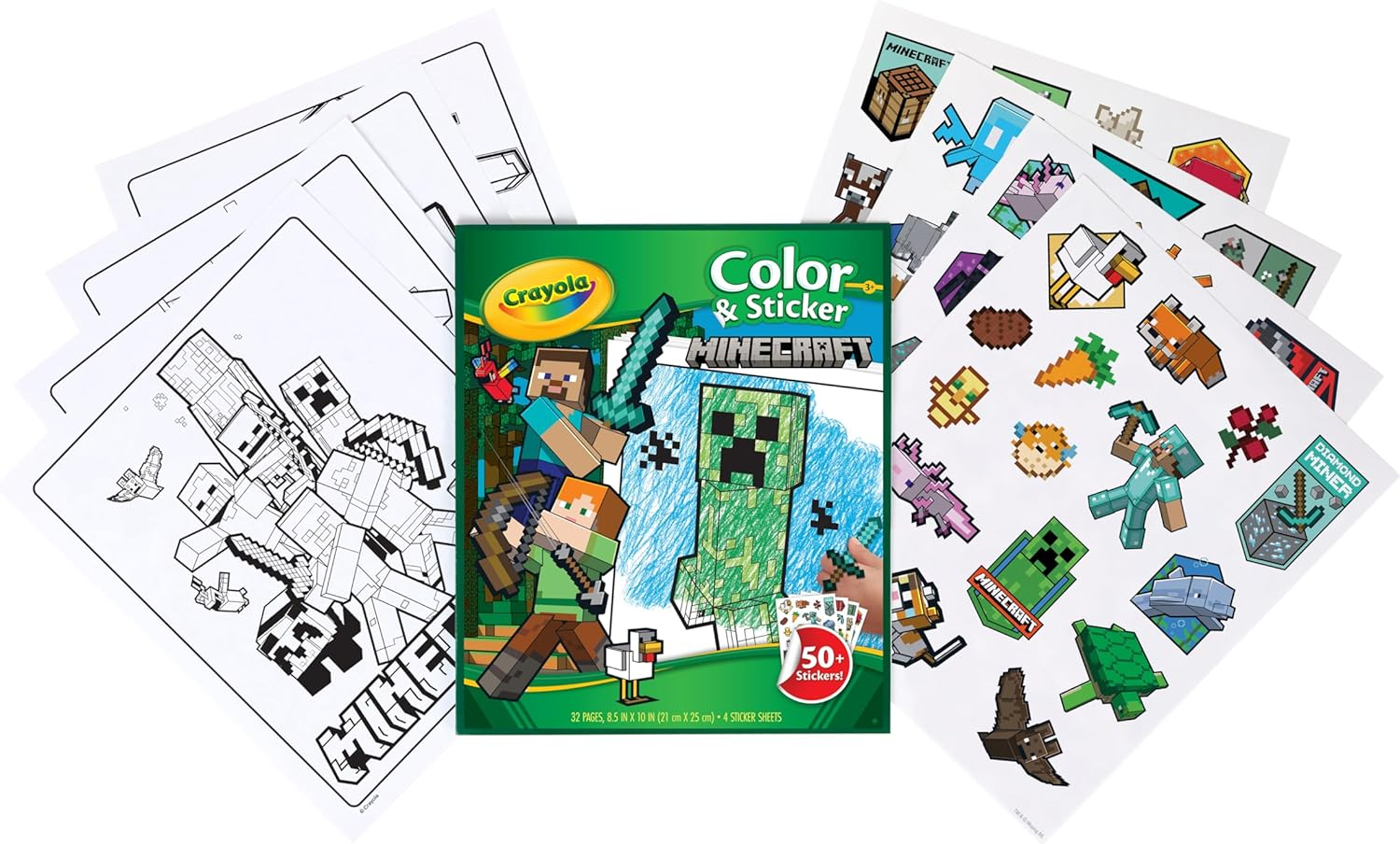 Crayola Color and Sticker Book - Minecraft