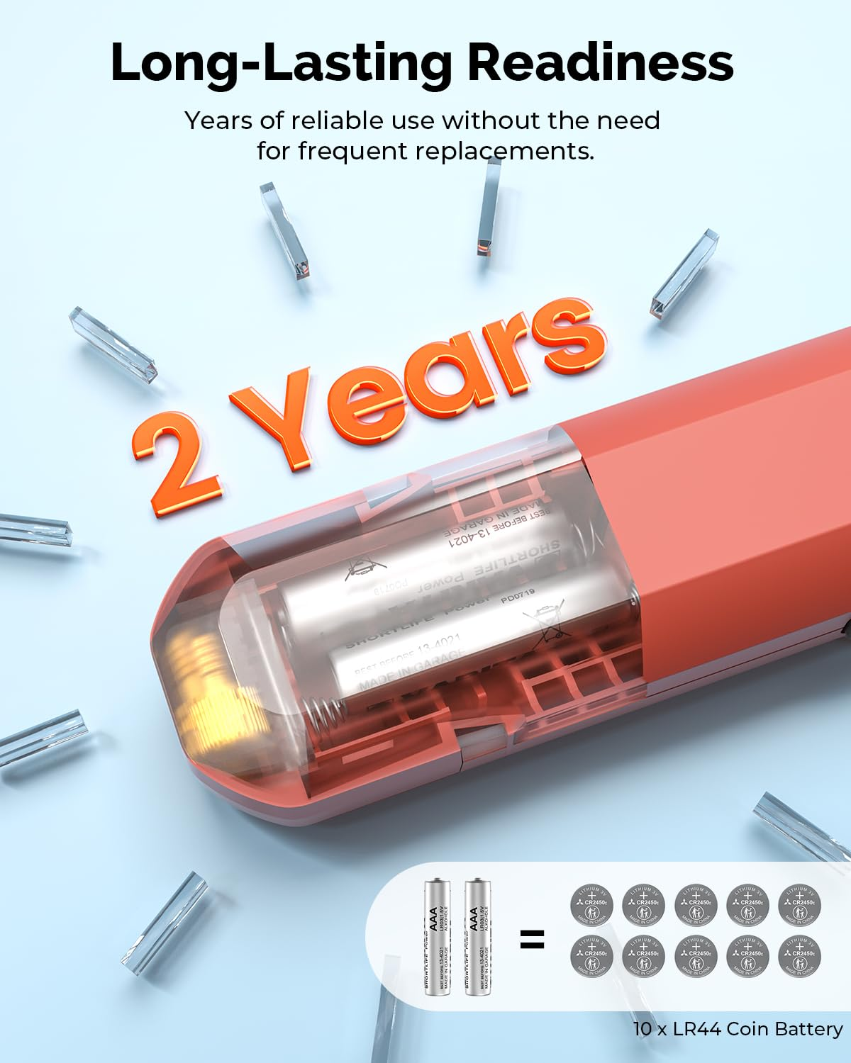 ETENWOLF T300 plus Tire Pressure Gauge 200 PSI, Digital Tire Gauge with Bright LED Display, Tire Gauges for Tire Pressure, Vivid Orange image number 2