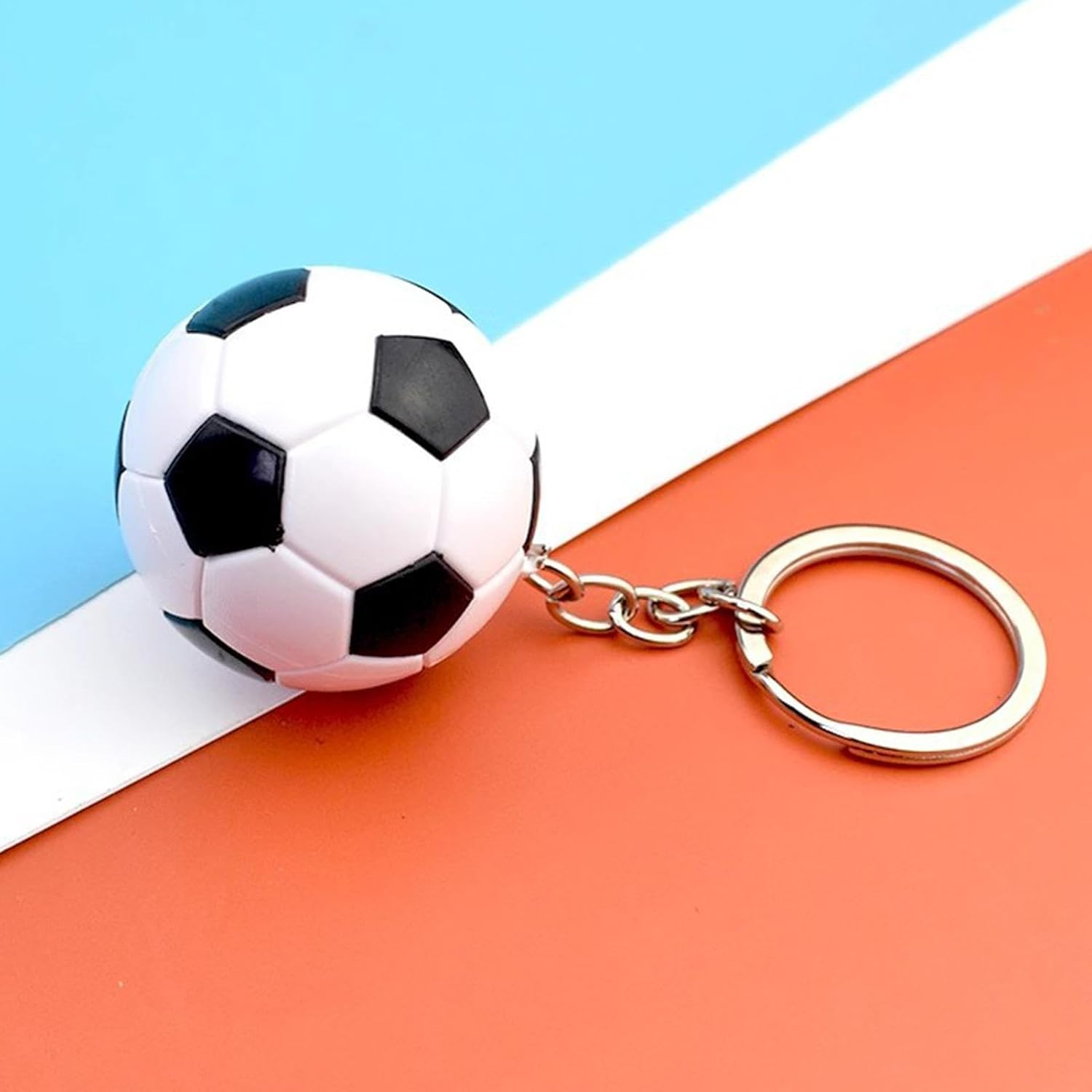 Sports Theme Key Chains,Tennis Keychains | Tiny Sport Keychains Soccer Football Keyring for Parties Favors School Reward - Football image number 5