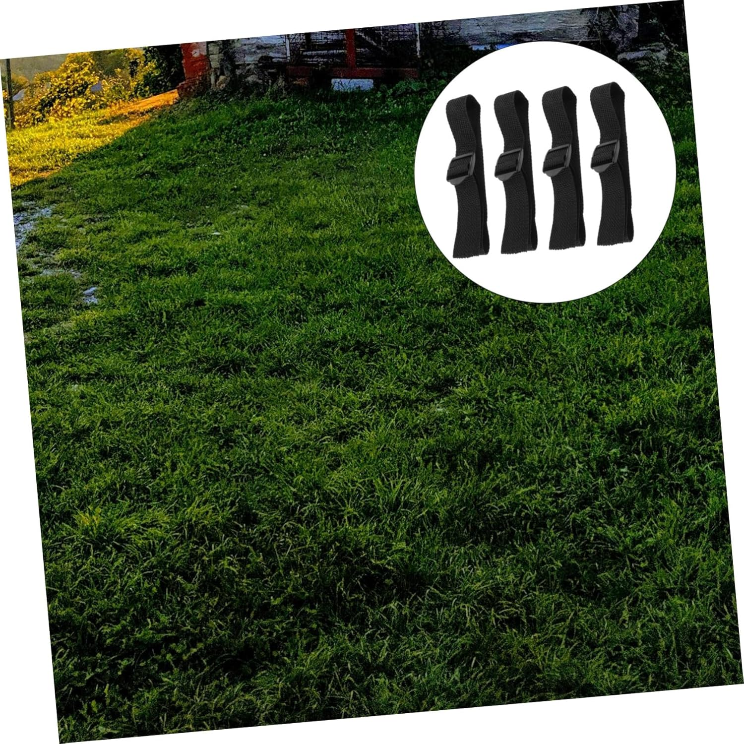 ORFOFE Lawn Aerator Shoes Band of Garden Aerator Shoes Spikes for Gardening High Strength Straps image number 3