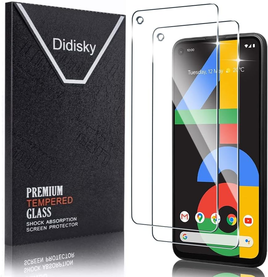 Didisky 4 in 1 Screen Protector for Google Pixel 9A with Dust-Elimination Installation, 2 Pack Tempered Glass Film with 2 Pack Camera Lens Protector,9H Hardness,Hd image number 4