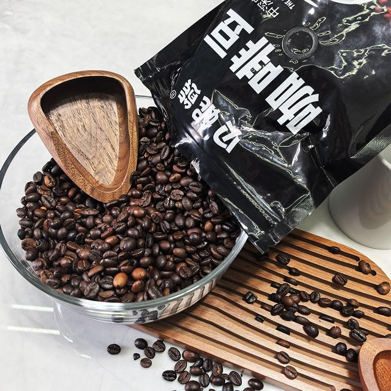 Rustic Coffee Bean Measuring Scoop and Tea Measuring Spoon, Solid Wood Handcrafted Design, Multipurpose Kitchen Gadget for Ground Coffee, Espresso Machines, Gift for Tea Lovers,A image number 3