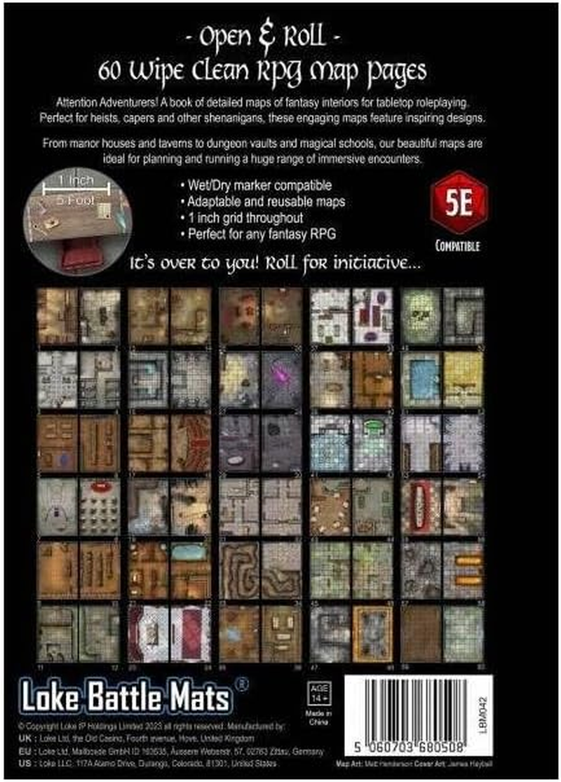 PSI Big Book of Battle Mats Rooms Vaults Chambers Board Game, 230263 image number 2