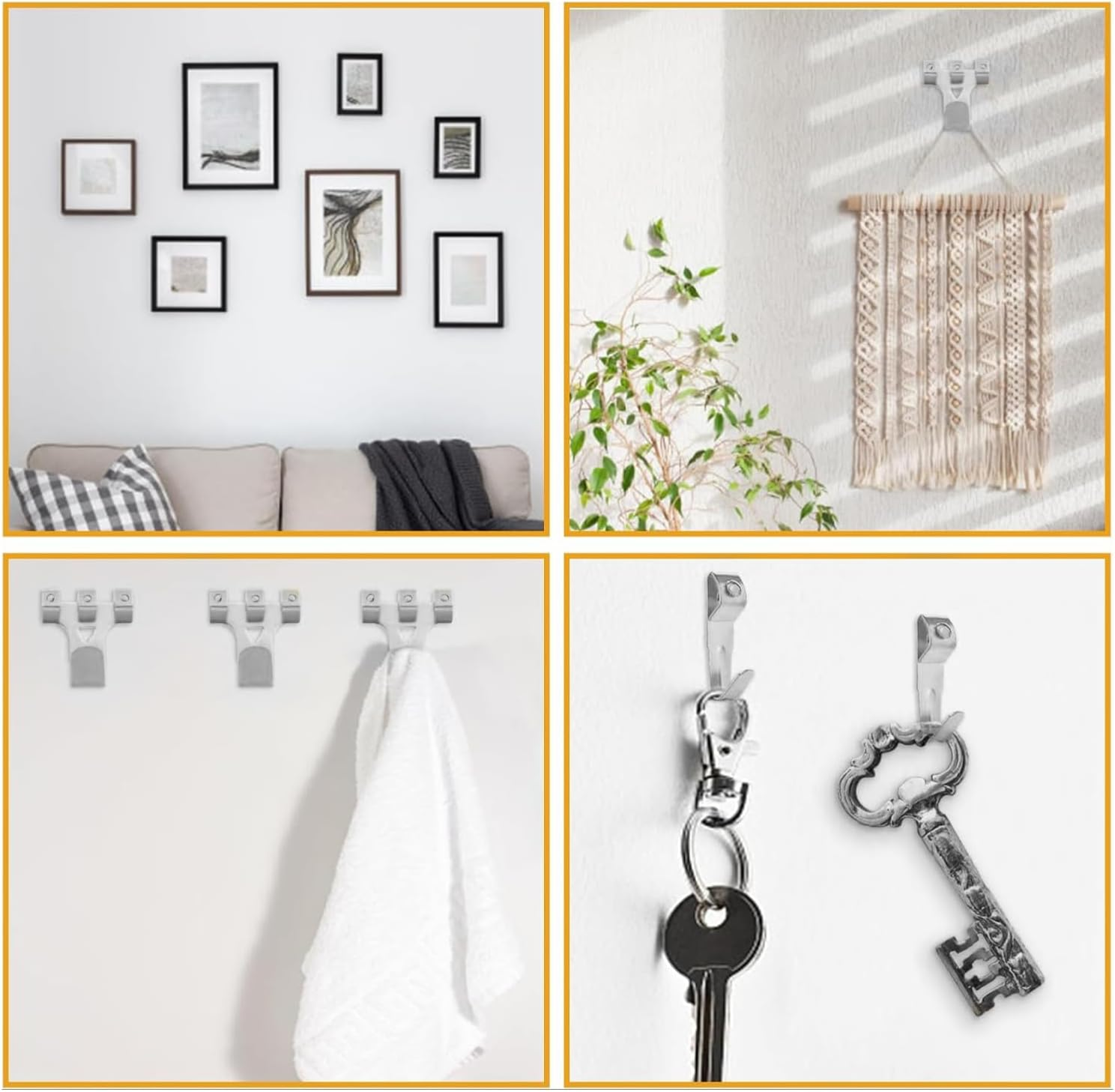 246Pcs Picture Hanging Kit - Picture Hangers Assorted Kit with Heavy Duty Wall Hooks, Sawtooth, Picture Wire, Hardware Nails, Eye Hooks and Picture Hanging Tool for Frame Canvas Mounting image number 1