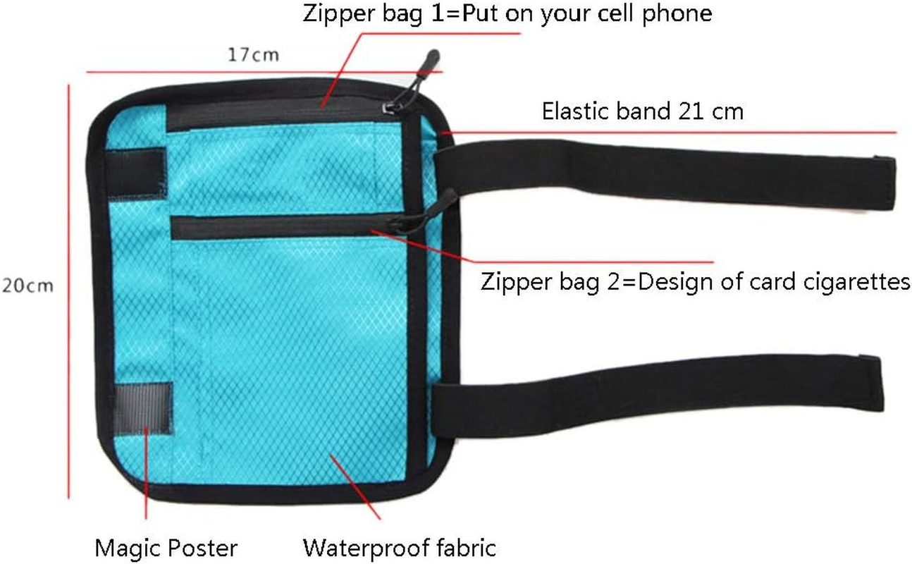 Caralin Travel Leg Money Belt Safe Card Money ID Passport Wallet Hide Bag Security for M Black image number 3