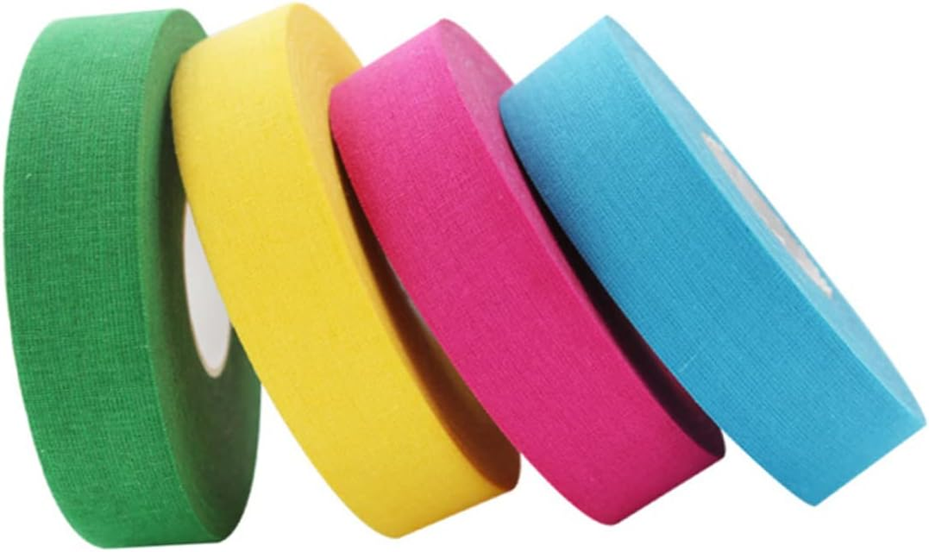 Elastic Sports Tape Hockey Stick Tape Football Tape Field Hockey Tape Hockey Sports Tape Athletic Wrap Colorful Tape Hockey Stick Wrapper Wrist Athletic Tape Handlebar White 2 Pcs
