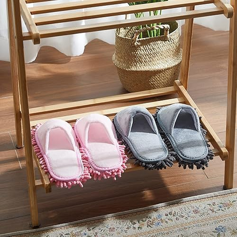 1 Pairs Microfiber Dust Cleaning Slipper Men and Women House Mop Washable Mopping Slippers Unisex Dusting for Floor Dust Dirt Cleaning Tool Supplies image number 3