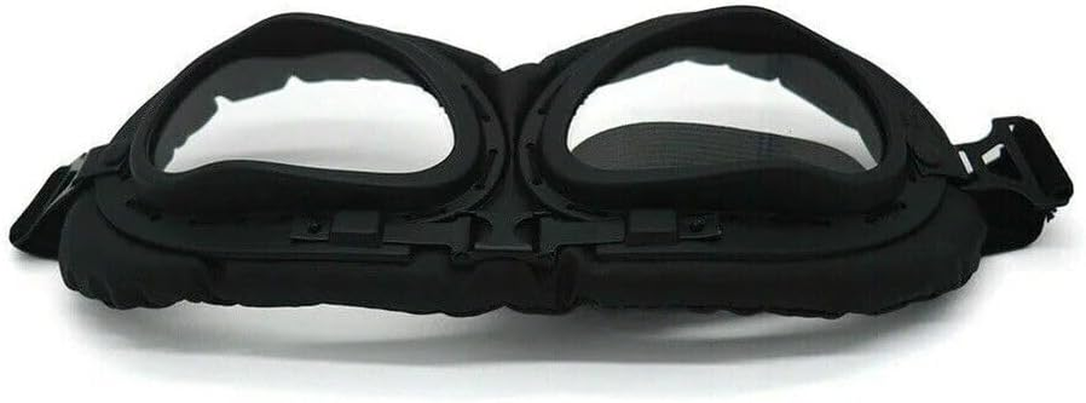 TDR Retro Vintage Motorcycle Goggles - Windproof, Safety Aviator Pilot Eyewear for Motocross & Cruising, Adjustable UV Protection, Anti-Fog, Fits Adults and Teens (Black with Tinted Lens) image number 5