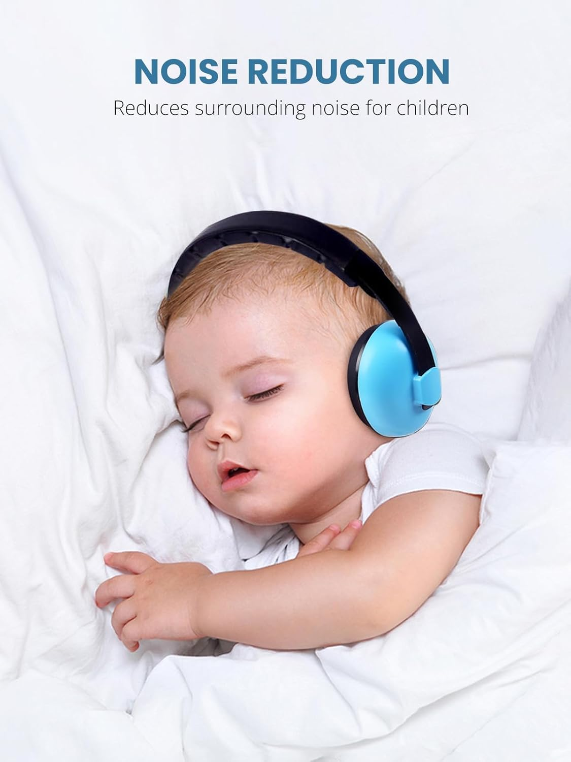Baby Noise Protection Ear Muffs for Infants & Toddlers (0-3 Years), 26Db Hearing Protection, Ideal for Outdoor, Airplane, Sleep, Fireworks &ndash; Blue image number 3