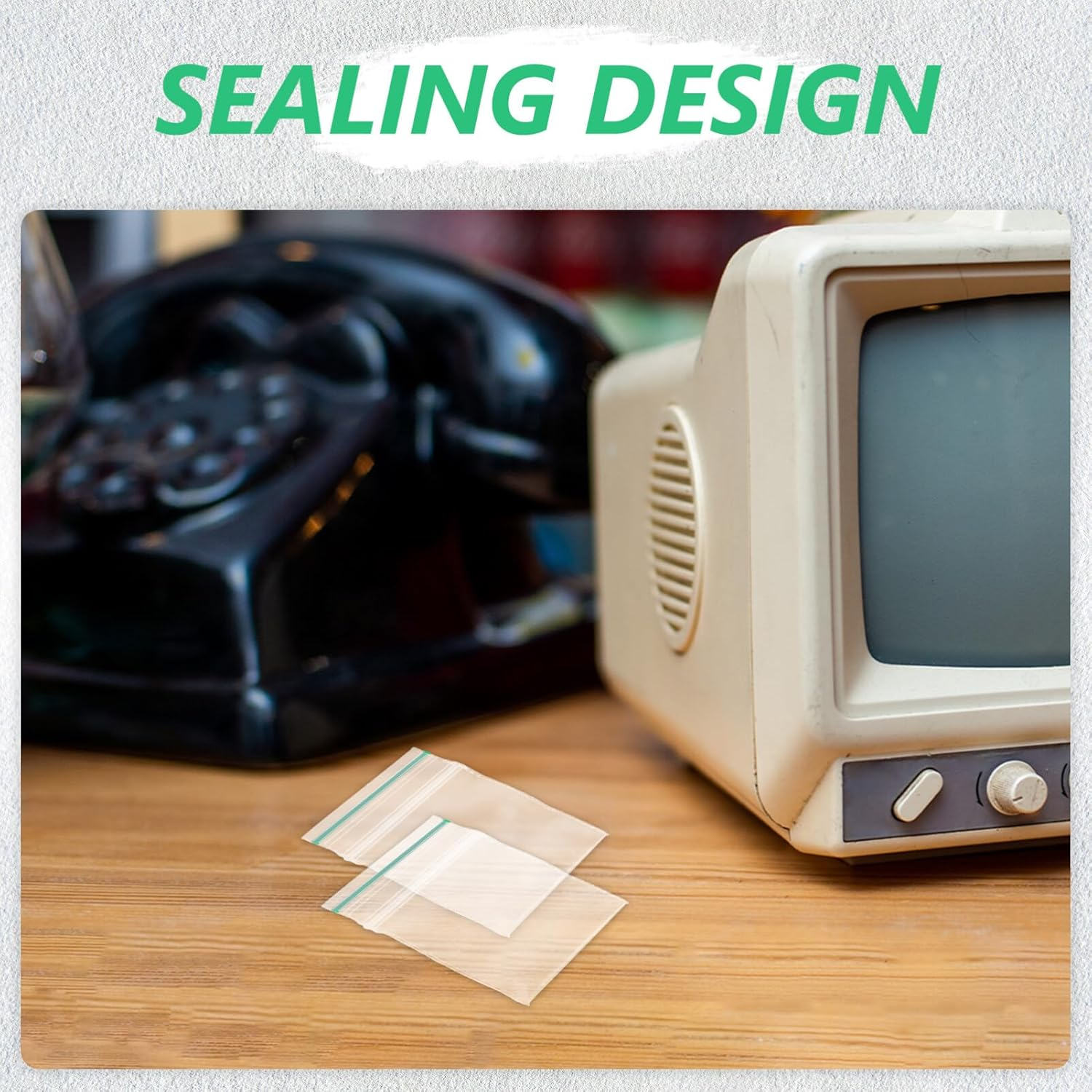 UPKOCH Mini Storage Bags 100 Pack Clear Zip Lock Pouches 1.57X1.22In Mini Sealing Storage Pouches for Dollhouse Accessories Small Item Organization and Stall Use image number 1