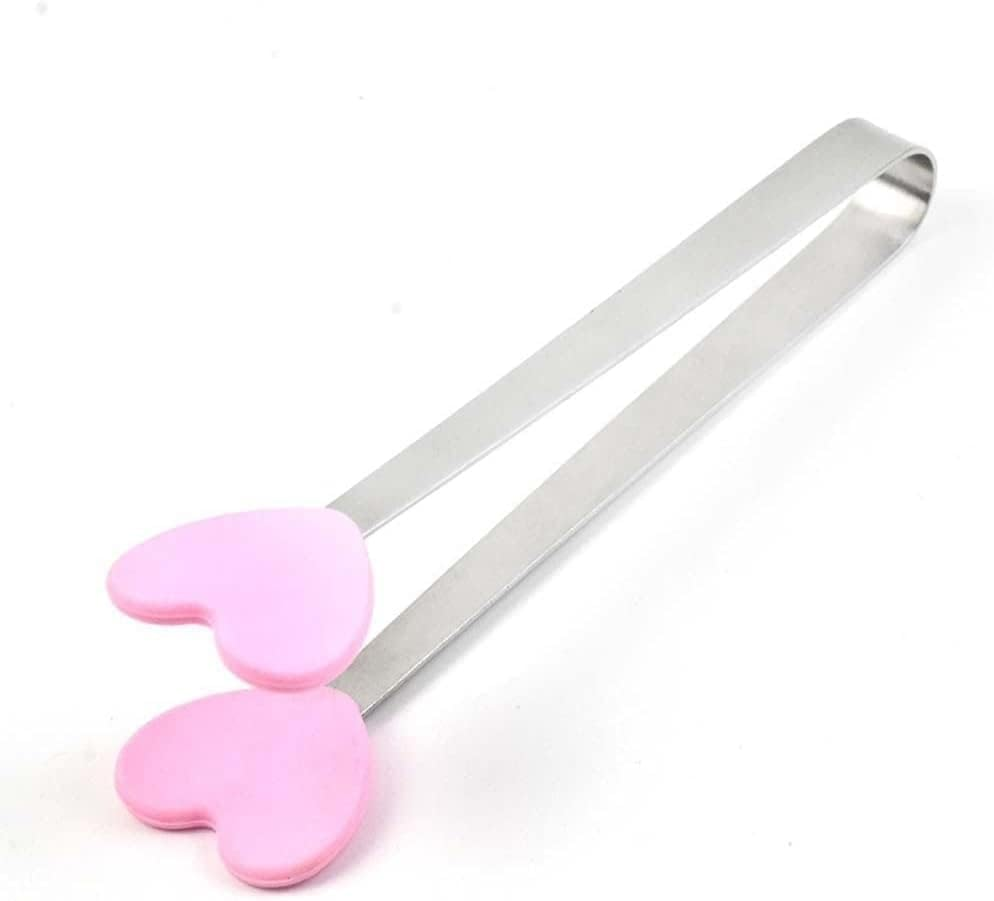 4 PCS Heart Shape Little Serving Tongs - Small Kitchen Tongs for Ice, Fruits, Sugar, BBQ & More, 11.7Cm/4.6In Kitchen Gadgets with Cute Design image number 2