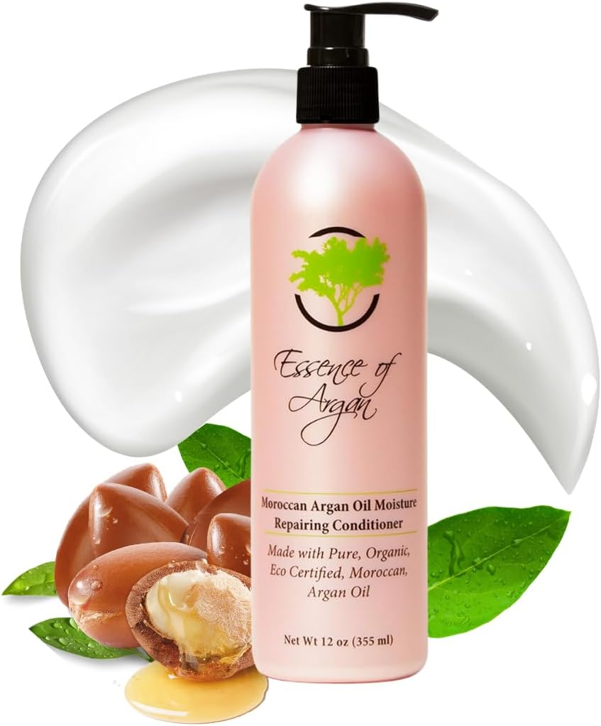 Essence of Argan Renewing Hair Care Products with 100% Pure Moroccan Organic Argan Oil - Volumizes, Nourishes and Heals Your Hair - All Hair Types (Shampoo)