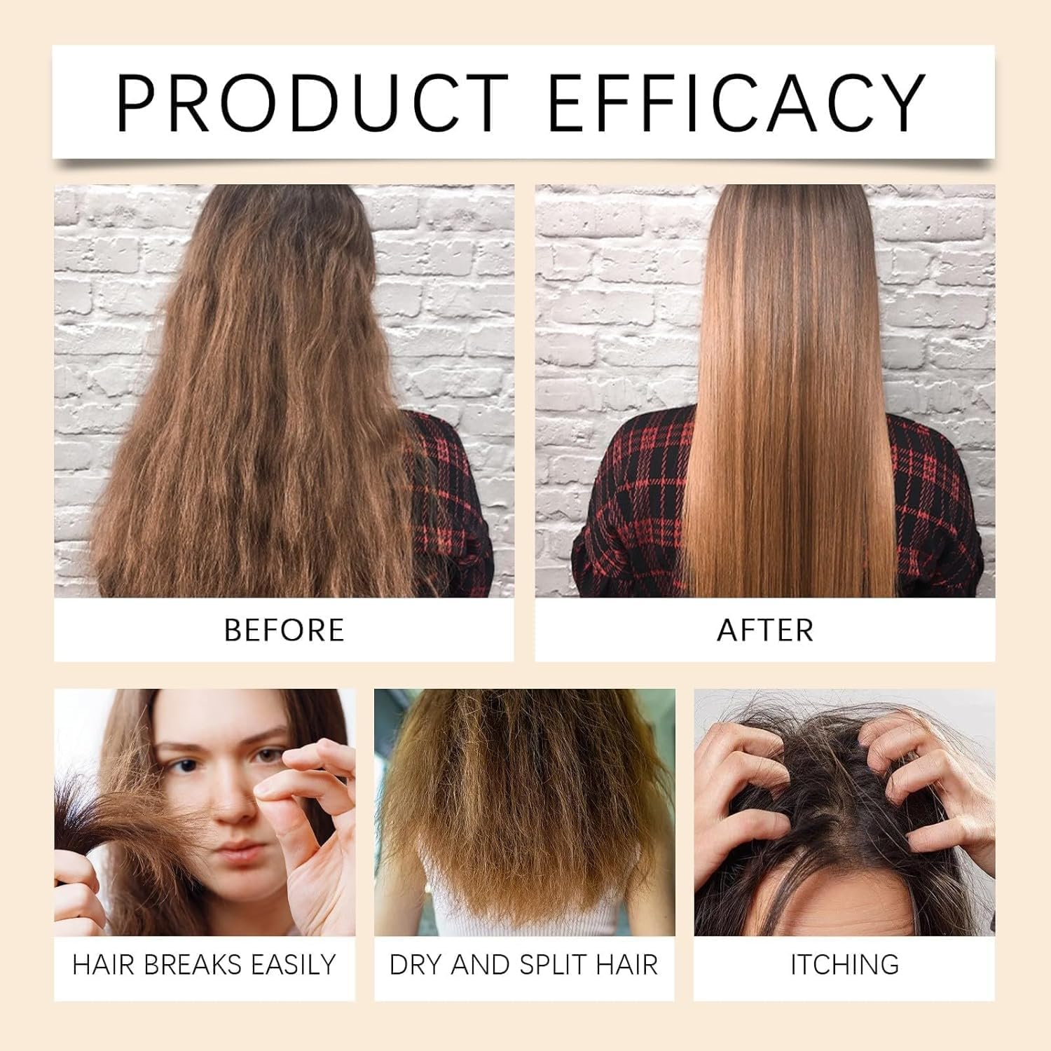 Nourishing Dense Hair Serum Oil, for Frizzy & Dry, Moisturizing and Deep Conditioning,Natural Beauty and Care for All Hair Types image number 4