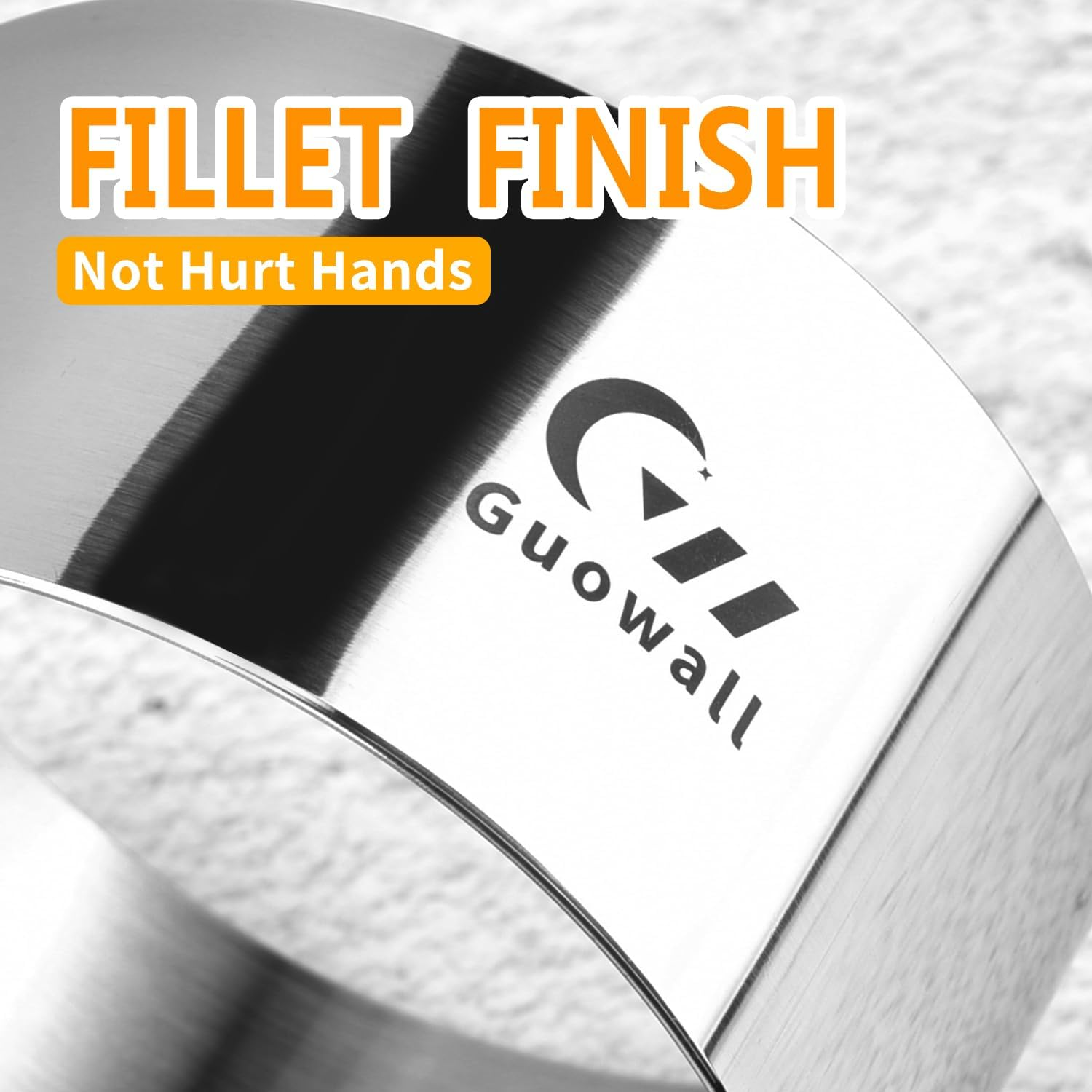 Guowall 6Pcs 4 Inch Seamless Mousse Cake Ring Set for Baking Stainless Steel round Food Mold Cookie Pastry Cutter - 1 Lifter, 1 Pusher and 4 Rings