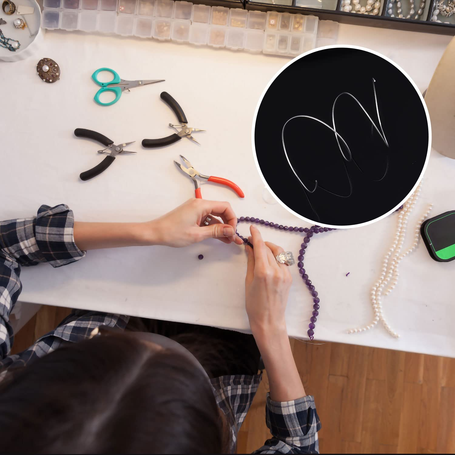 AIEX 14Inch Silver Solder Wire, Low Temp Silver Solder Wire Hard Silver Welding Wire Tools for Jewelry Making Repair Electronic Soldering Diameter 0.8Mm image number 4