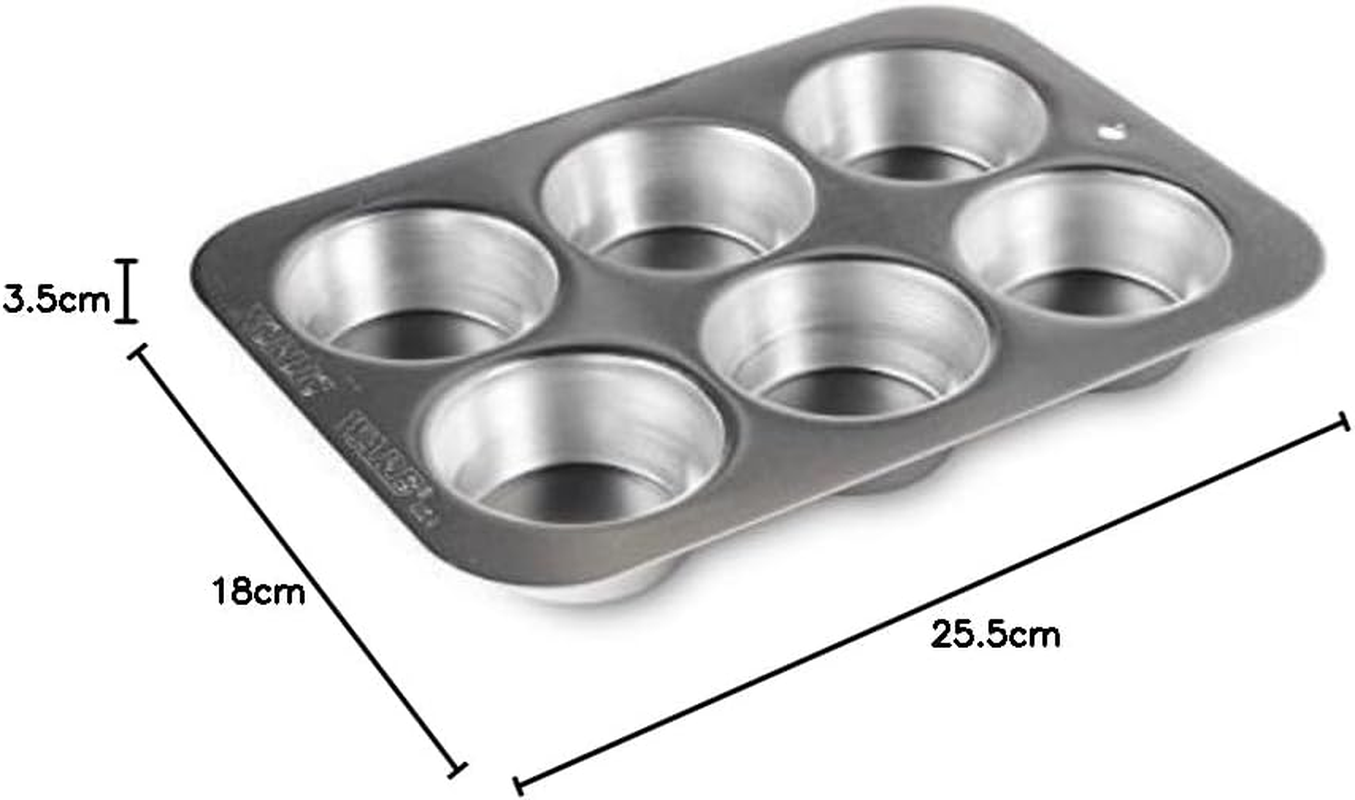 Nordic Ware USA Natural Aluminium 6-Cup Muffin Pan, 25.5 X 18 X 3.5 Cm Silver image number 4
