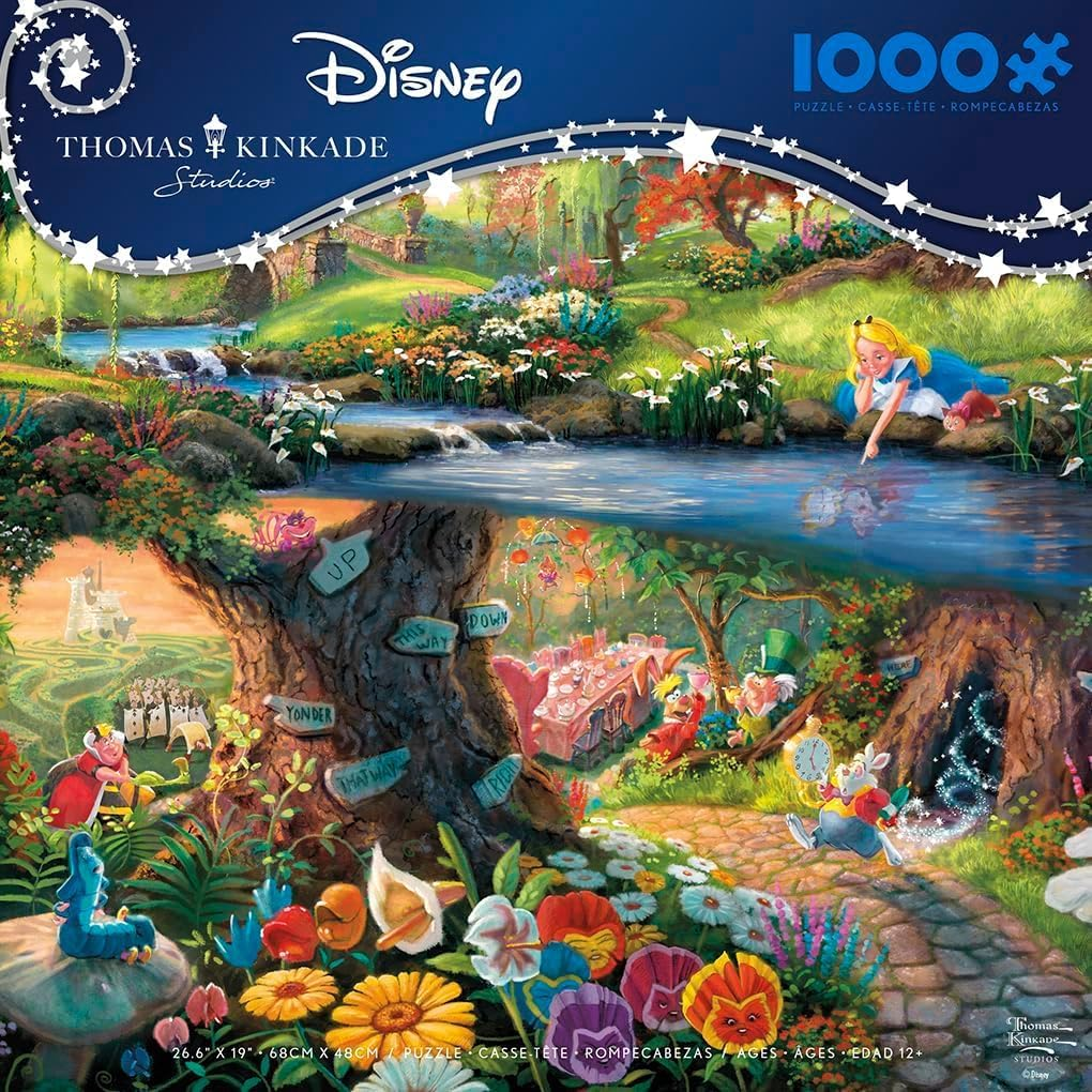 Ceaco - Disney - Thomas Kinkade - Alice in Wonderland - 1000 Piece Jigsaw Puzzle image number 5