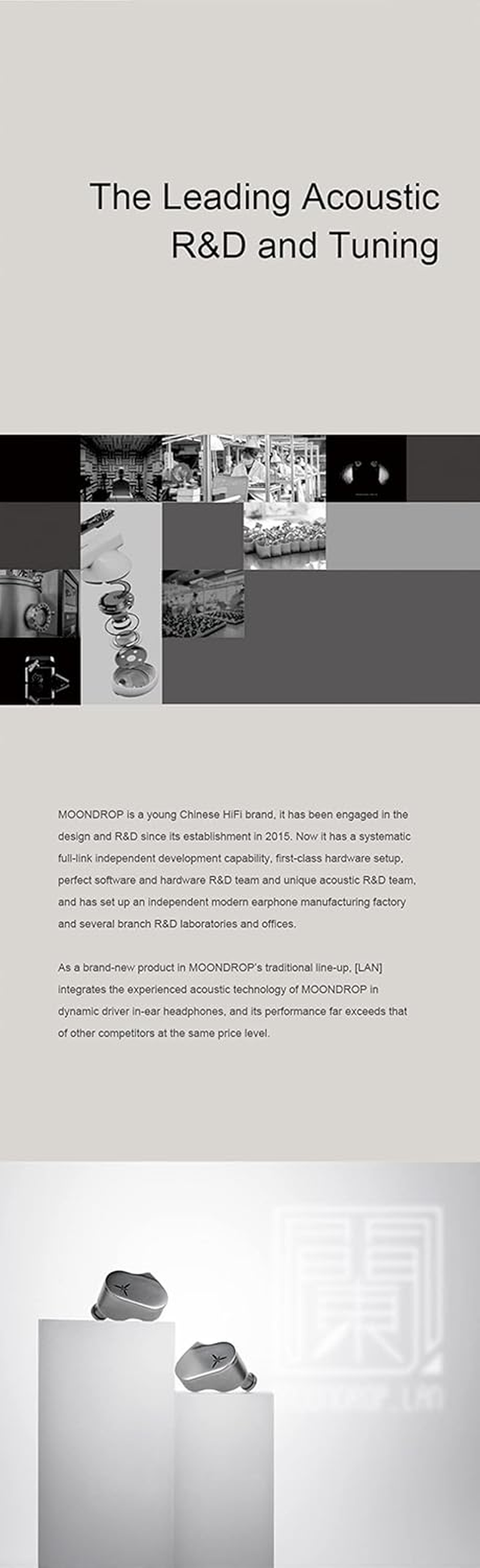 Moondrop LAN High-Reduction Low-Distortion In-Ear Hifi Headphone with Interchangeable Cable