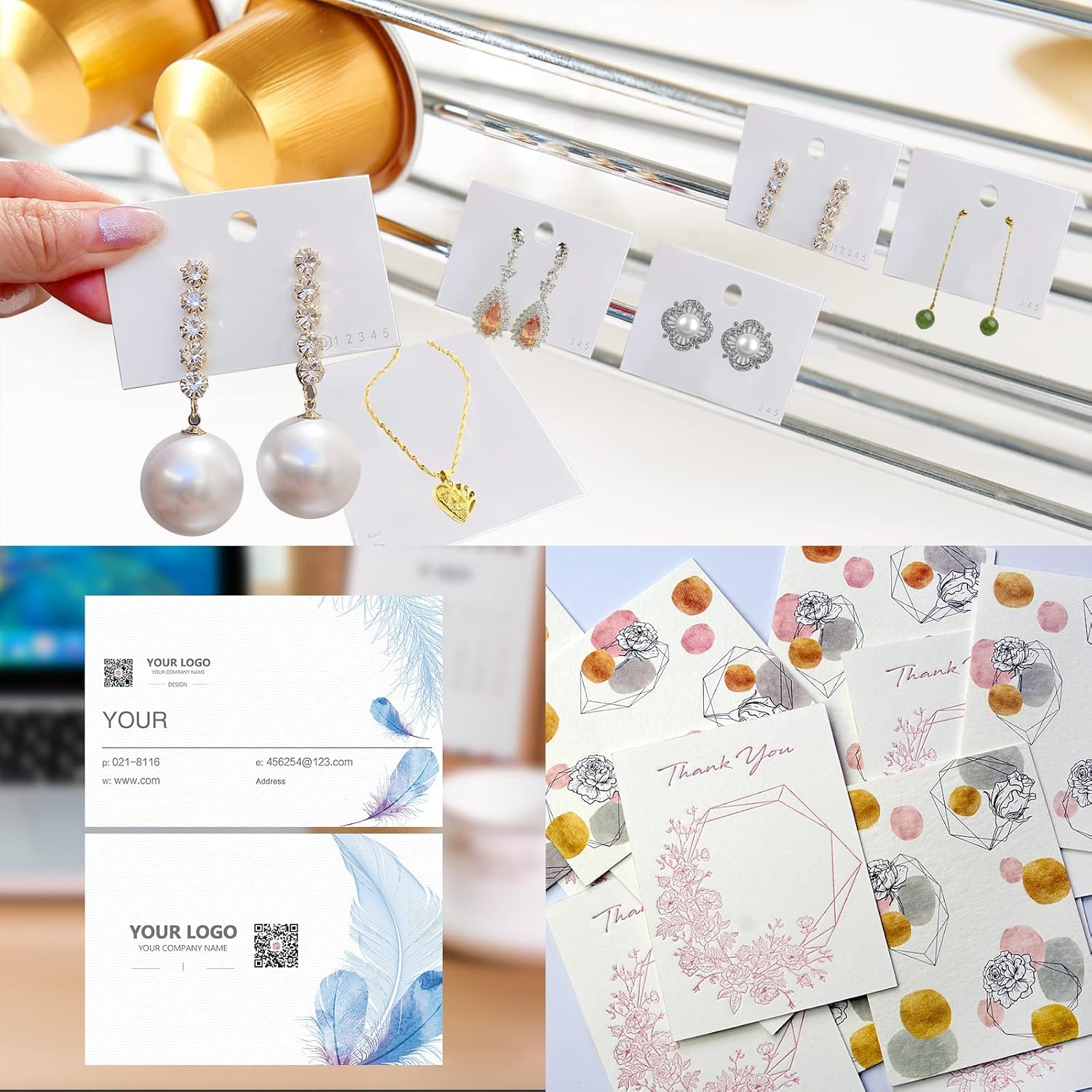 Igolife 50 Sheets White Cardstock A4 Card Stock 250GSM Heavyweight Paper Thick Paper for Scrapbooking, Crafts, Business Cards, Invitations image number 5