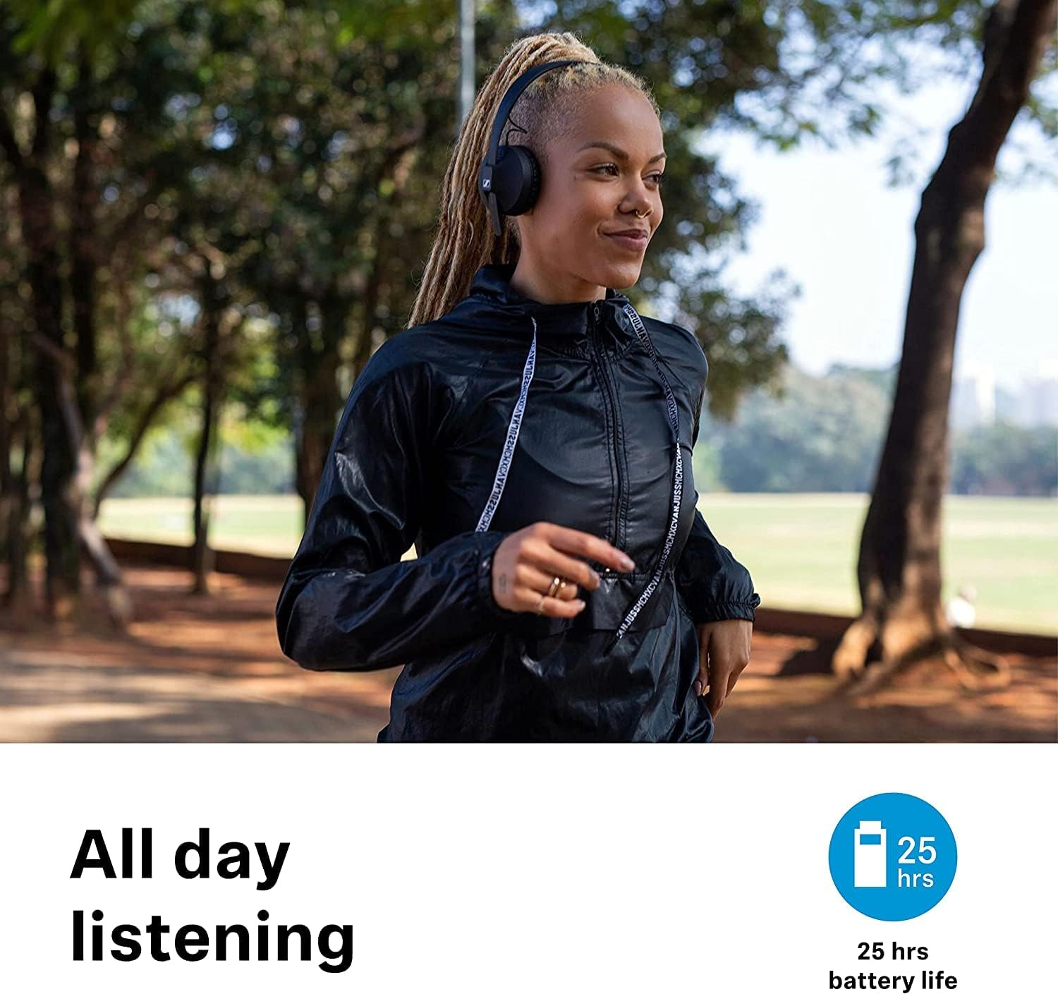 Sennheiser on Ear Wireless Headphones HD 250BT, Black image number 2