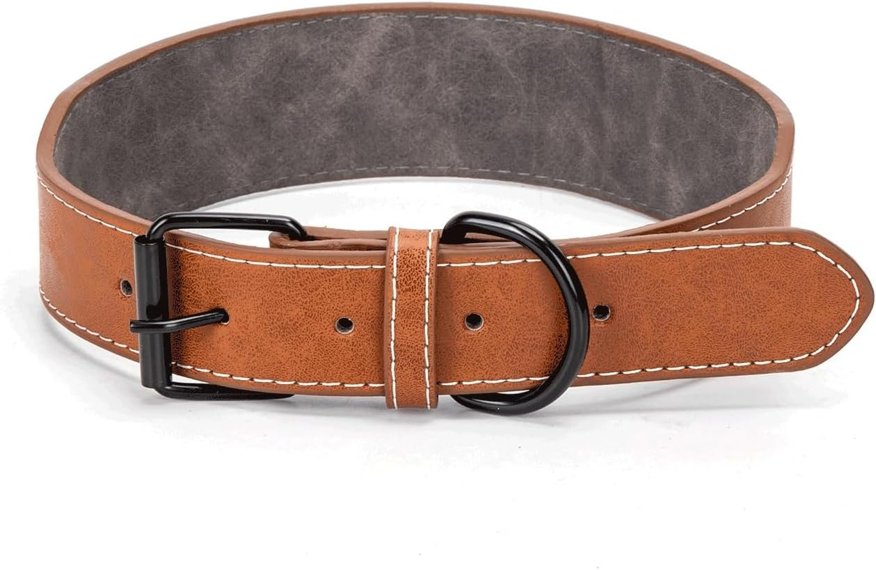 Durable PU Dog Collar, Adjustable and Lightweight; Ideal for Walks, Training and Outdoor Safety. image number 2